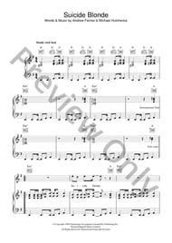 Suicide Blonde piano sheet music cover